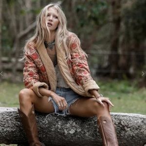 Chasing Unicorns California Bound Quilted Velvet Afghan Jacket